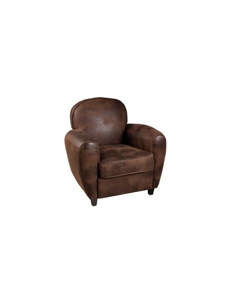 fauteuil club rétro marron