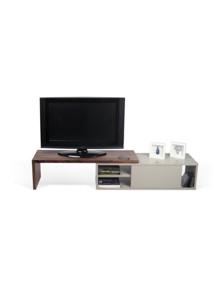 MEUBLE TV MODULABLE MOVE BLANC et NOYER