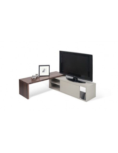 MEUBLE TV MODULABLE MOVE BLANC et NOYER