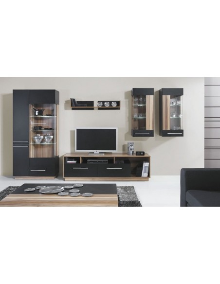 Meuble de rangement mural (1 porte) BLACK
