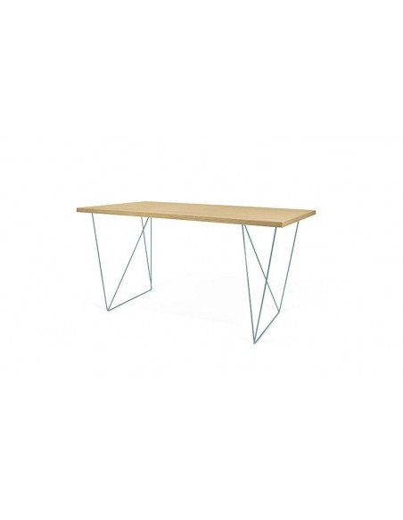 bureau en bois et pieds en métal design home desk