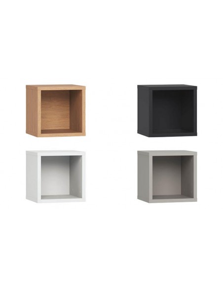 Cube de rangement mural en bois fixation invisible