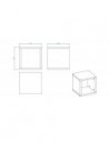 Cube de rangement mural en bois fixation invisible