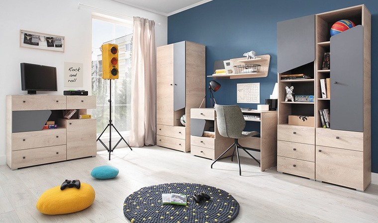 Armoire - penderie trois portes pour chambre enfant/ados de la coll