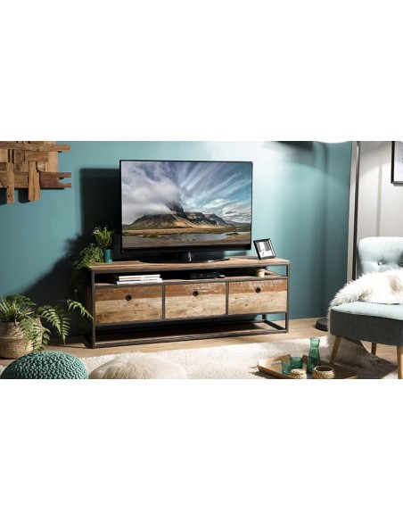 Meuble tv en bois recyclé