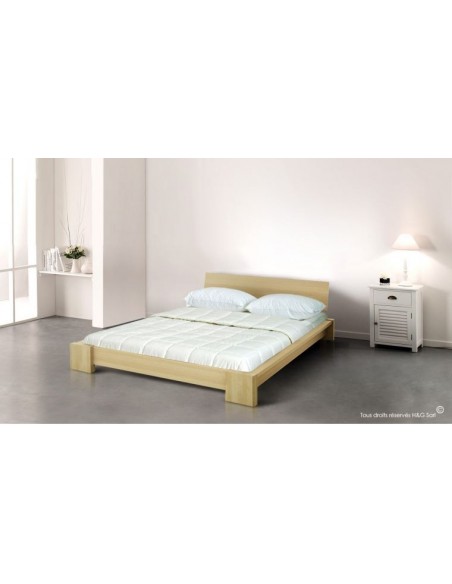 Lit bois sommier et matelas