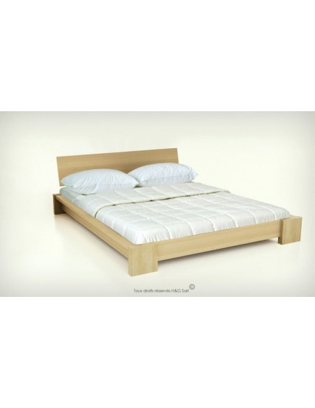 Lit bois sommier et matelas