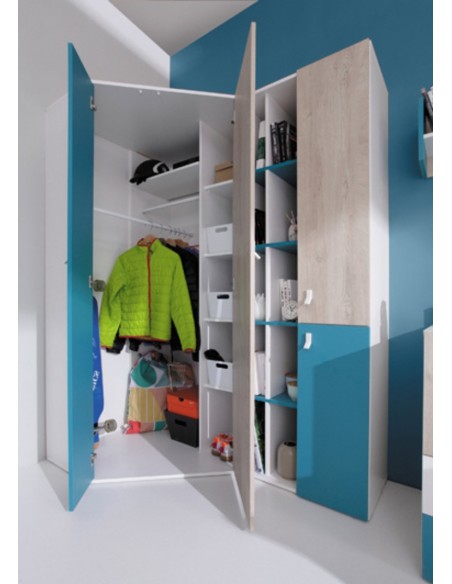 Armoire dressing angle chambre enfant