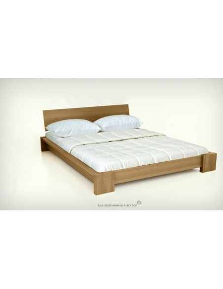 Lit bois sommier et matelas