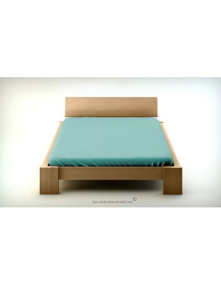 Ensemble lit bois massif et matelas