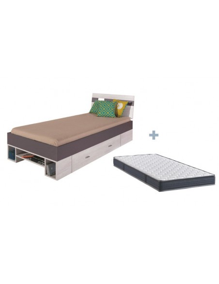 Lit tiroir ado avec matelas