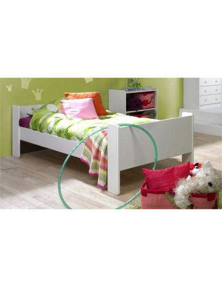 promotion lit enfant blanc bois massif