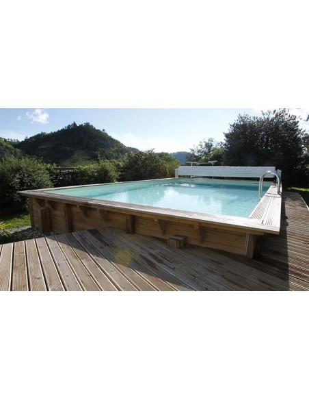 Futura 650 Piscine hors-sol rectangulaire kit et accessoires gris