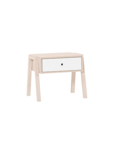 Chevet design en bois avec tiroir blanc