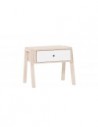 Chevet design en bois avec tiroir blanc