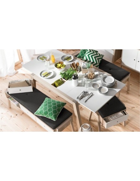 Table extensible scandinave