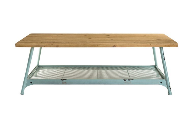 Coloris BLEU Orage Table basse en acier Utilisation extérieure et intérieure 