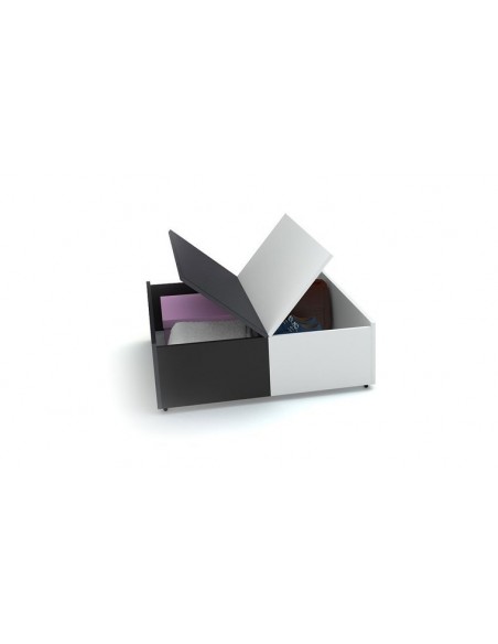 Table basse design bois YU- Salon design discount - table basse design pas cher noir et blanc