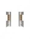 Vaisselier design blanc porte en verre