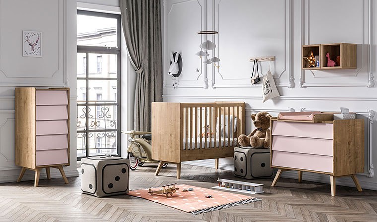 Chambre Bebe Complete Evolutive Vintage Vox 70 X 140 Cm