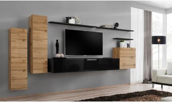 set salon noir chene