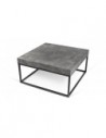 Table basse carrée plateau imitation béton
