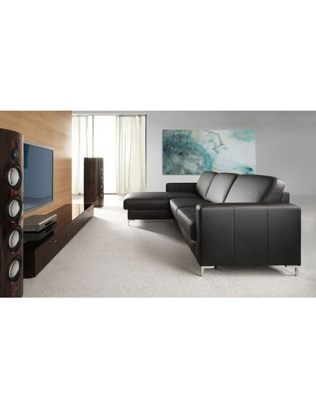 Canapé d'angle modulable et convertible en cuir