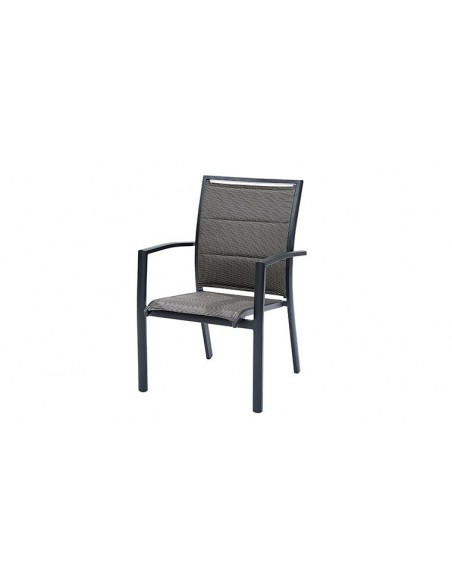 Salon de jardin gris anthracite 6 fauteuils