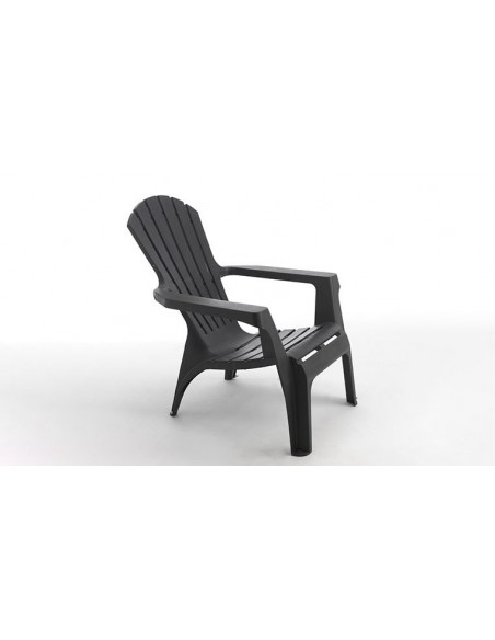 fauteuil de jardin design en plastique gris anthracite