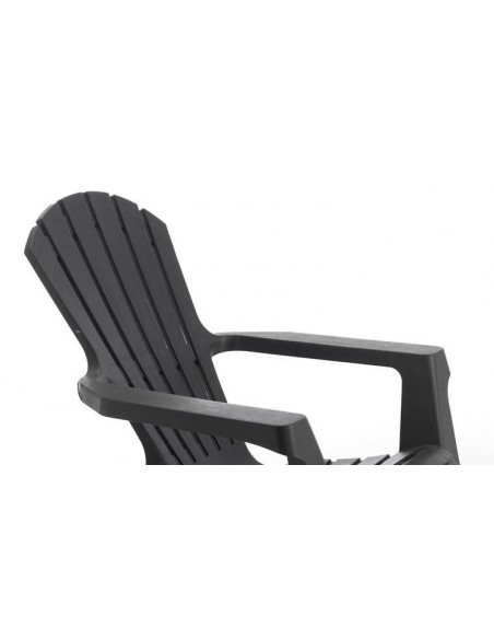 fauteuil de jardin design en plastique gris anthracite