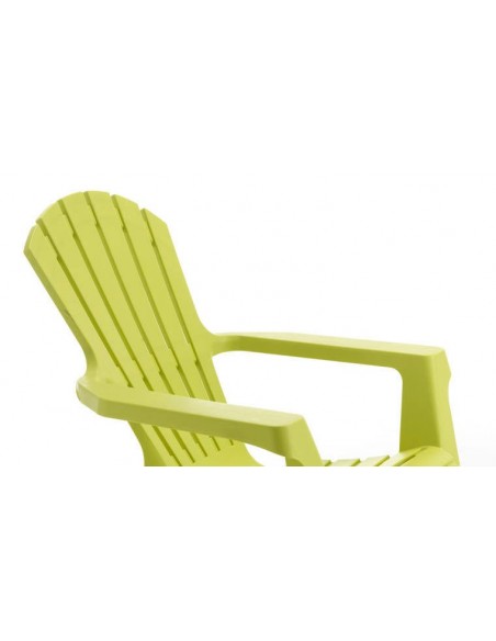 fauteuil vert anis plastique adirondack