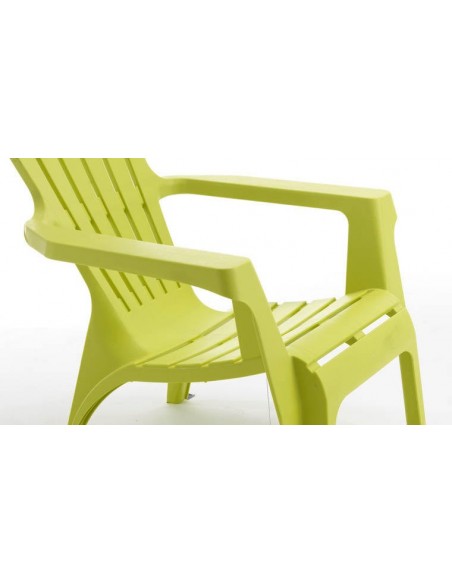 fauteuil vert anis plastique adirondack