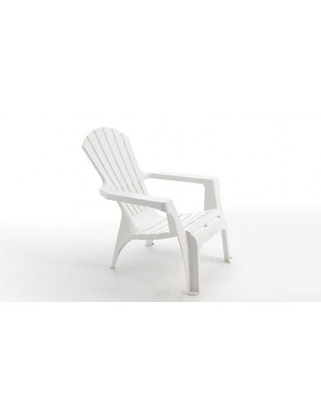 Fauteuil d'extérieur design blanc en plastique rigide