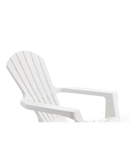 Fauteuil d'extérieur design blanc en plastique rigide