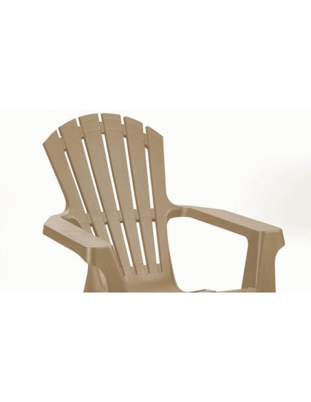 fauteuil de jardin en plastique résistant taupe