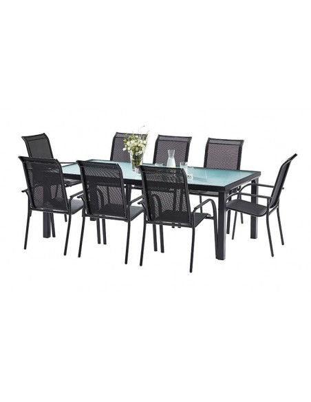 Table de jardin noire moderne