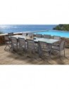 Salon de jardin gris 12 places