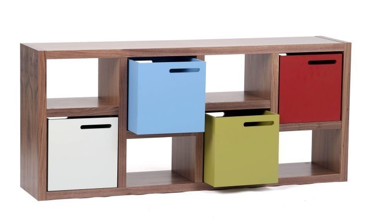 cube de rangement en bois pour bilbiothèque Berlin coloris au choix