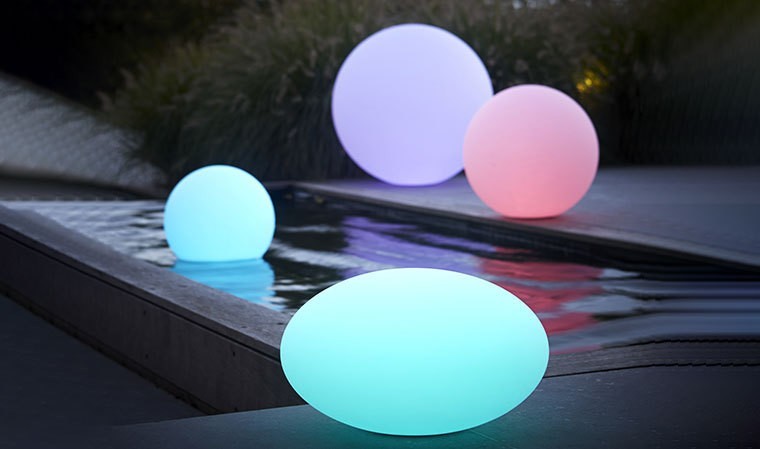 Objet lumineux boule à LED multicolore sans fil 60 cm