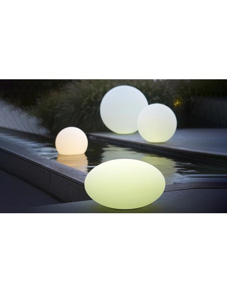 Boule lumineuse ronde LED multicolore intérieur et extérieur