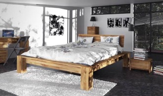 Lit contemporain en chêne