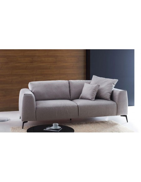 Canapé design en tissu et pieds fins en métal