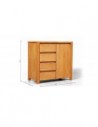 Commode en hêtre massif