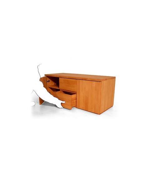 Commode basse en bois massif