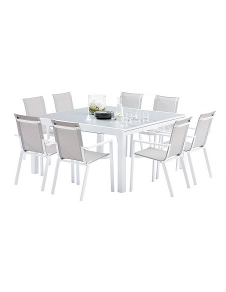 ensemble table et de 6 chaises de salle à manger pour 8 personnes