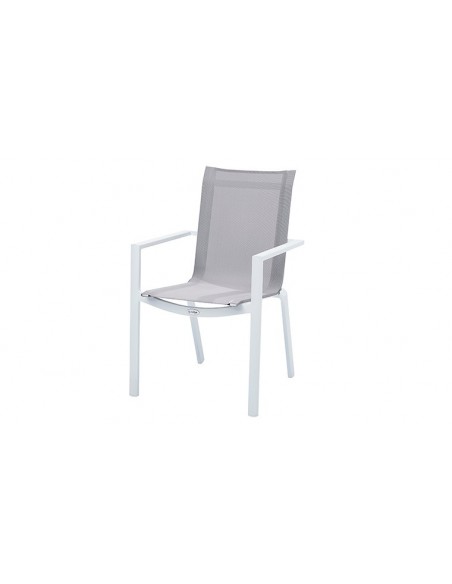 fauteuil aluminium blanc