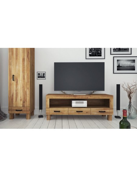 mobilier télé chene massif