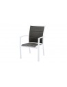 Salon de jardin blanc et gris 4 places