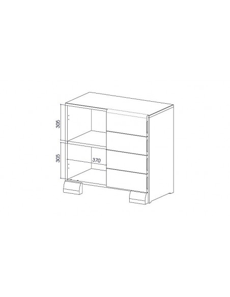 Commode en bois massif contemporaine