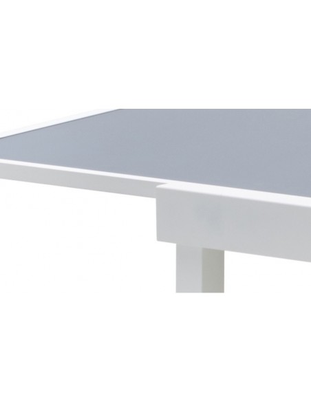 Table de jardin extensible en aluminium et verre 8 à 12 places